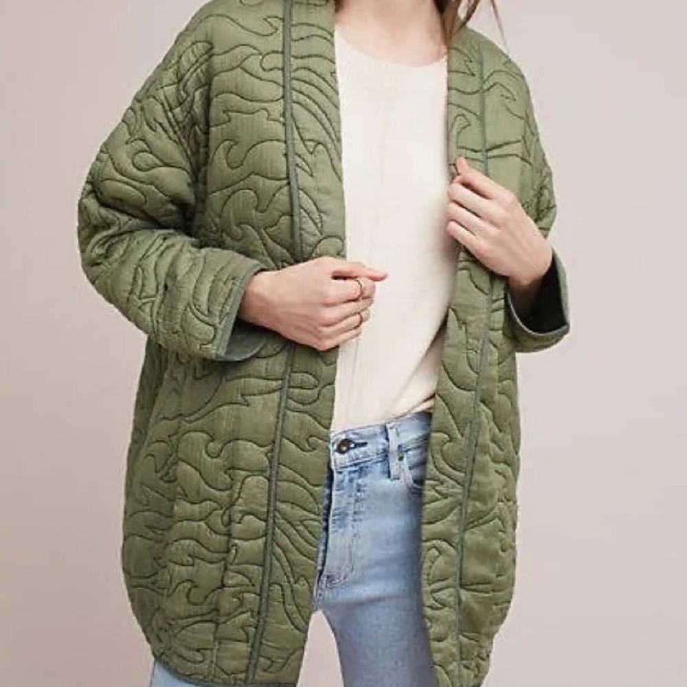 Anthropologie Quilted Kimono Jacket